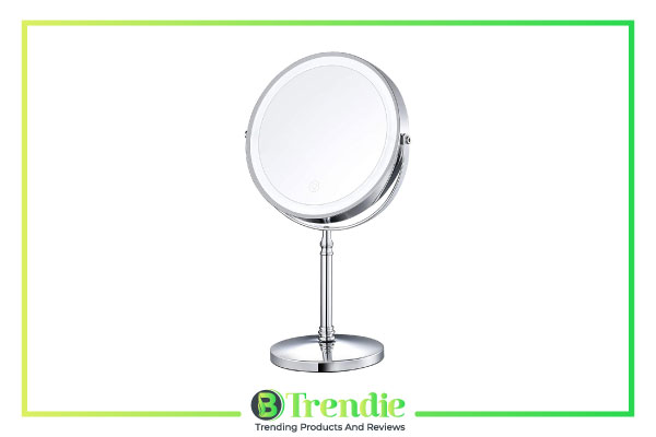 6. AMZTOLIFE 10X Lighted Magnifying Two Sided Makeup Mirror